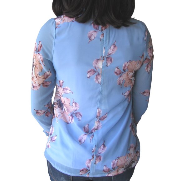 Sky blue long sleeve top - Picture 2 of 3